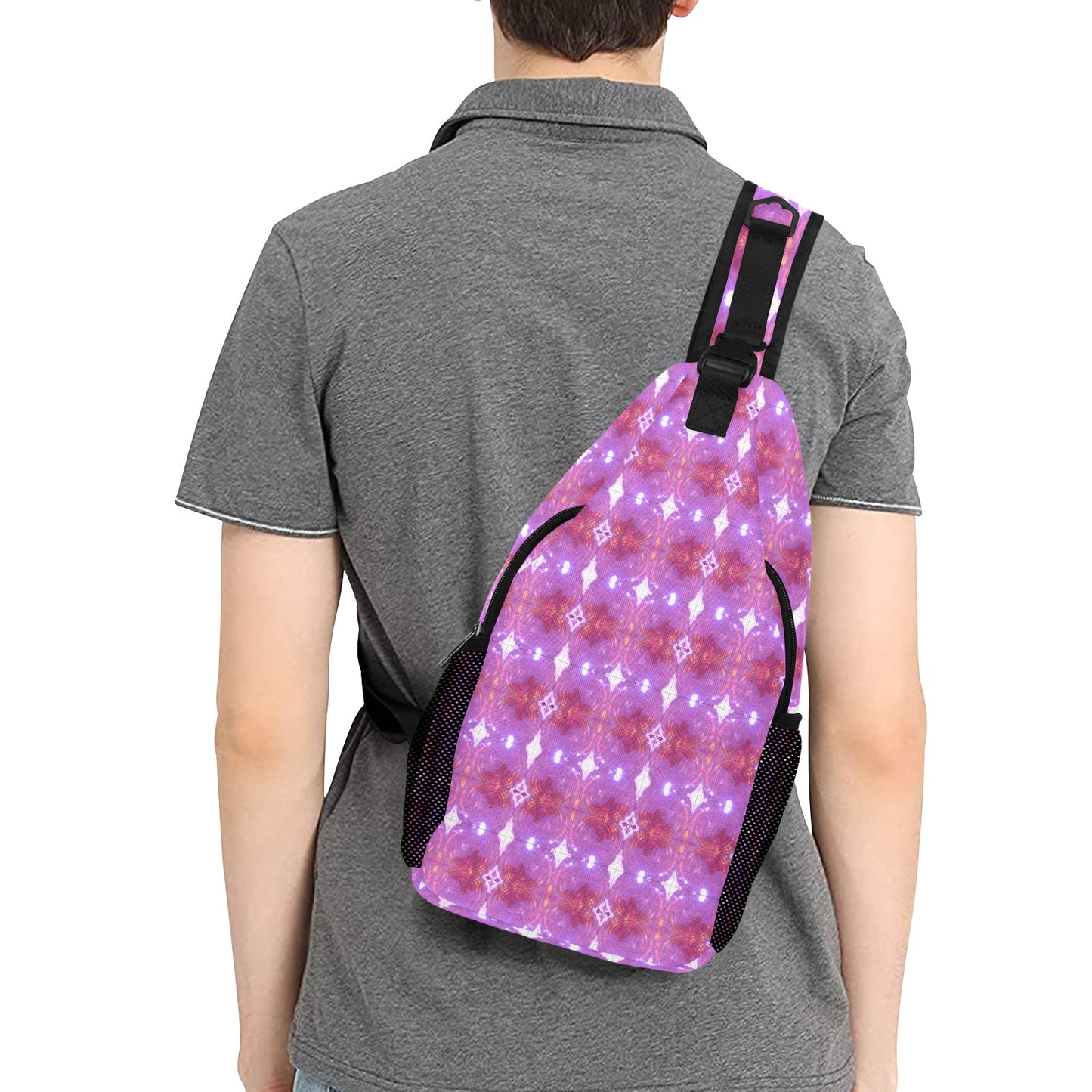 Men's Casual Chest Bag -"Pink" - Premium Shoulder Bag from Concordia Style Boutique - Just $34.56! Shop now at Concordia Style Boutique