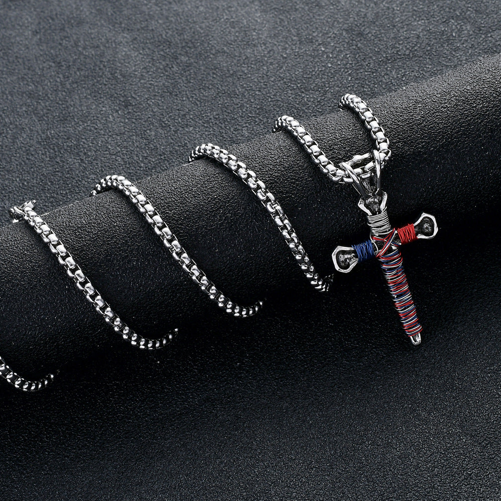 Personalized Nail Cross Pendant Men's Necklace - Premium Necklace from erDouckan - Just $7! Shop now at Concordia Style Boutique