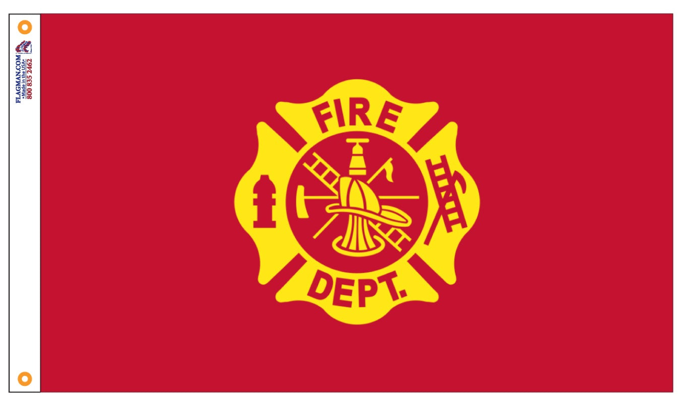 Firefighter Department Seal Flag – Outdoor (Made in USA)