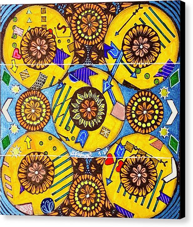 Flower Doodle - Canvas Print