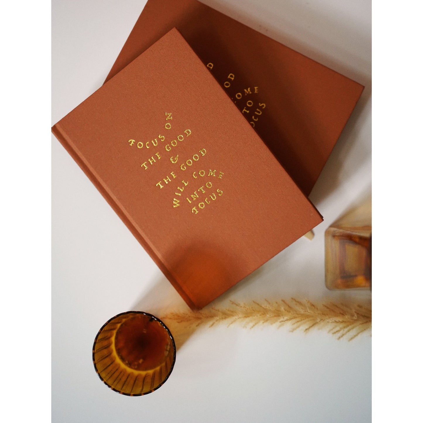 'Focus On The Good' Linen Bound Journal - Concordia Style Boutique