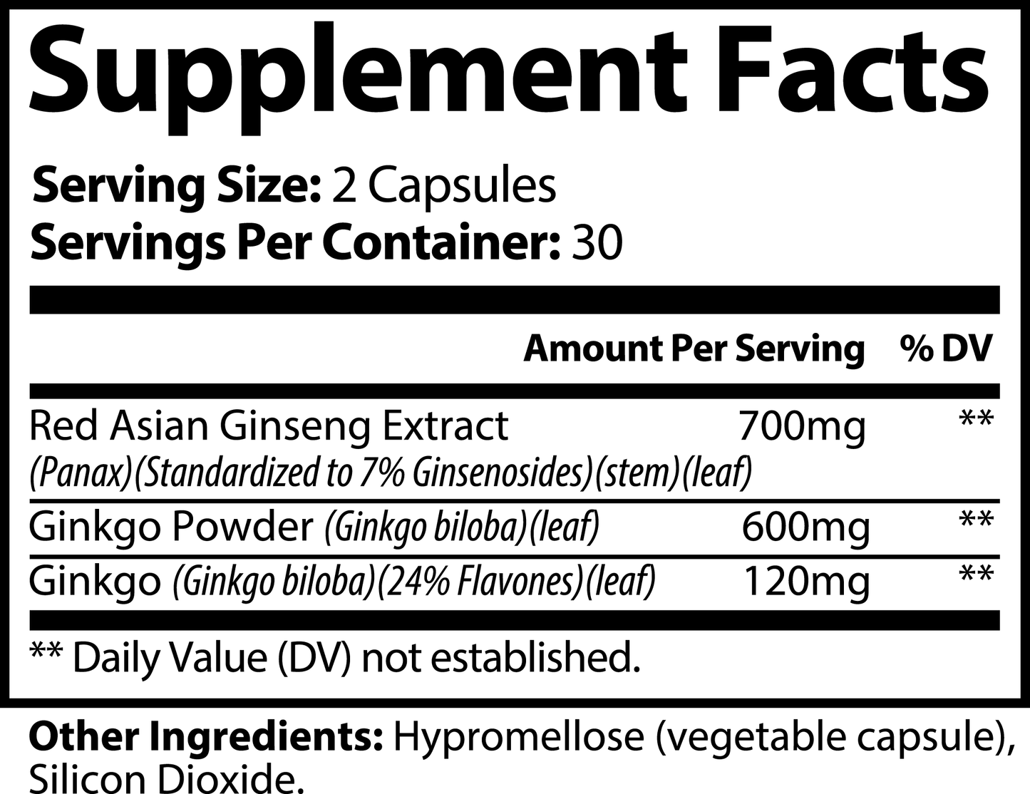 Ginkgo Biloba + Ginseng, 60 ct. - Concordia Style Boutique