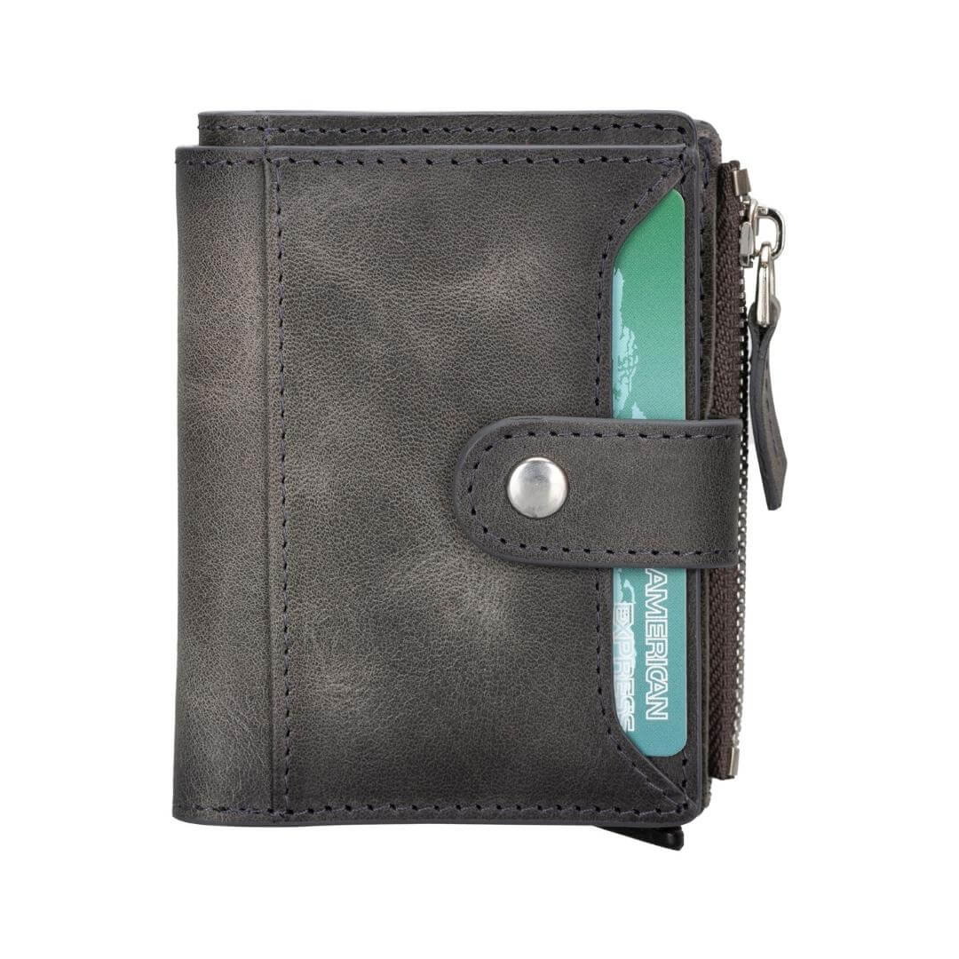 Glenrock Genuine Cowhide Leather Pop Up Card Holder Wallet - Concordia Style Boutique