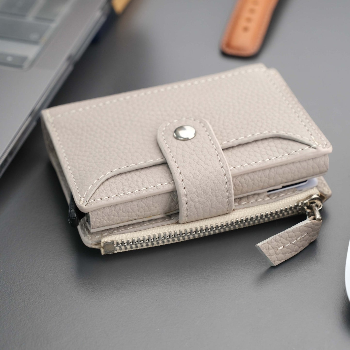 Glenrock Mink Leather Pop-up Cardholder Wallet - Concordia Style Boutique