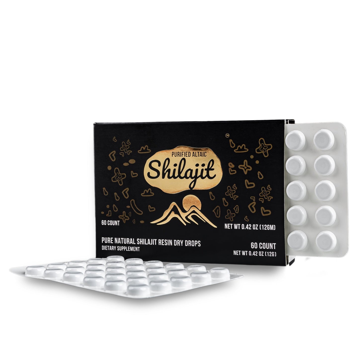 Siberian Green Shilajit Dry Drops | Altai Golden Mountains | 60 x 200mg - Concordia Style Boutique