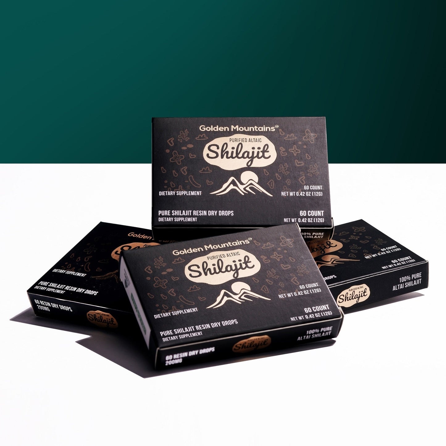 Siberian Green Shilajit Dry Drops | Altai Golden Mountains | 60 x 200mg - Concordia Style Boutique
