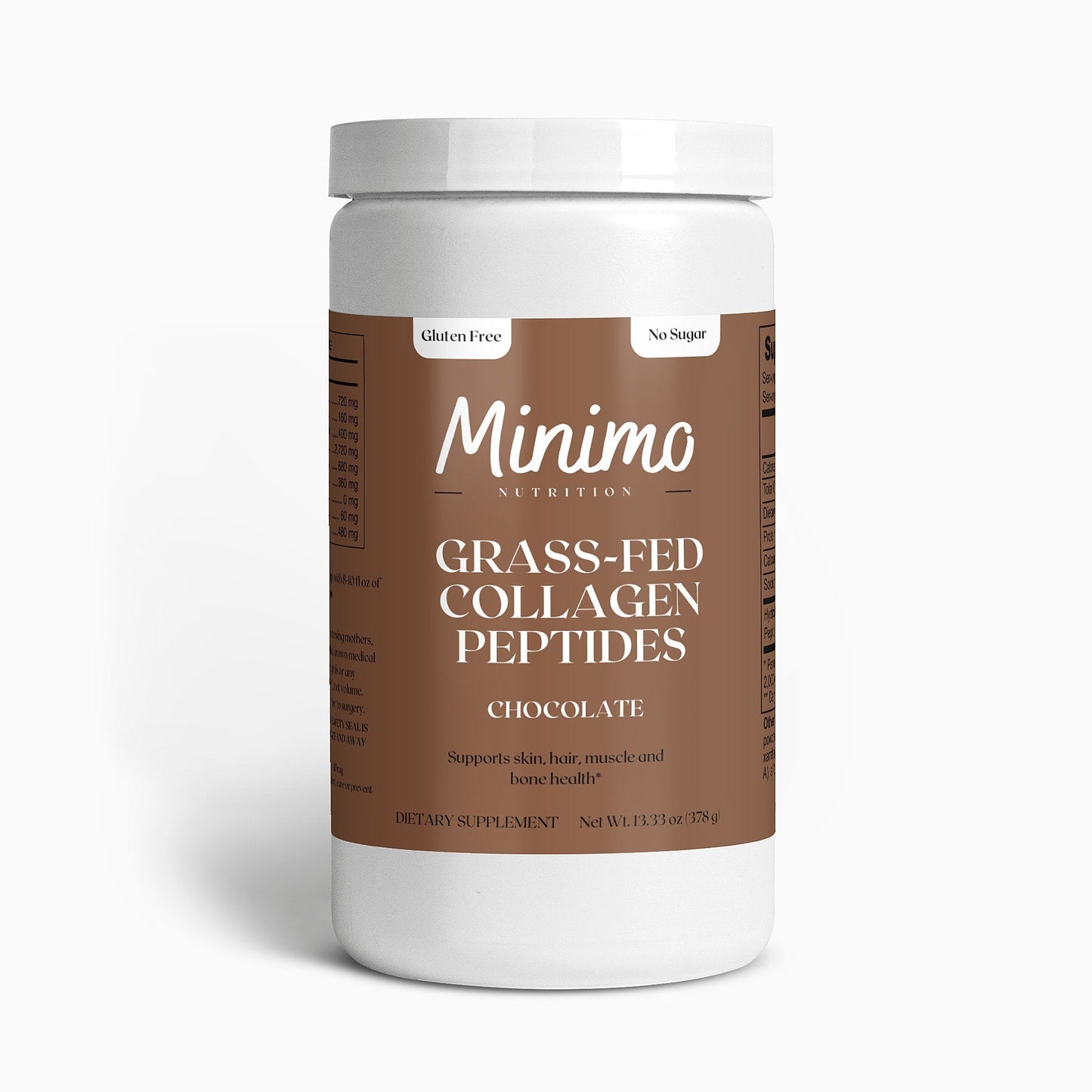 Grass-Fed Collagen Peptides Powder (Chocolate), 13.3 oz. - Concordia Style Boutique
