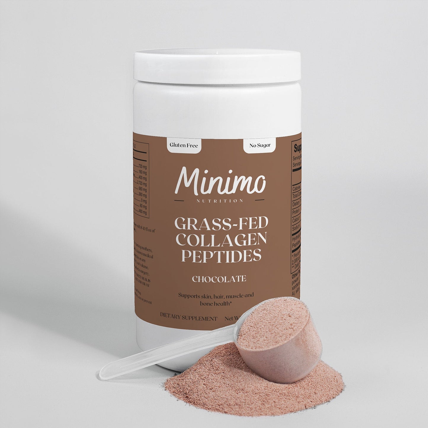 Grass-Fed Collagen Peptides Powder (Chocolate), 13.3 oz. - Concordia Style Boutique