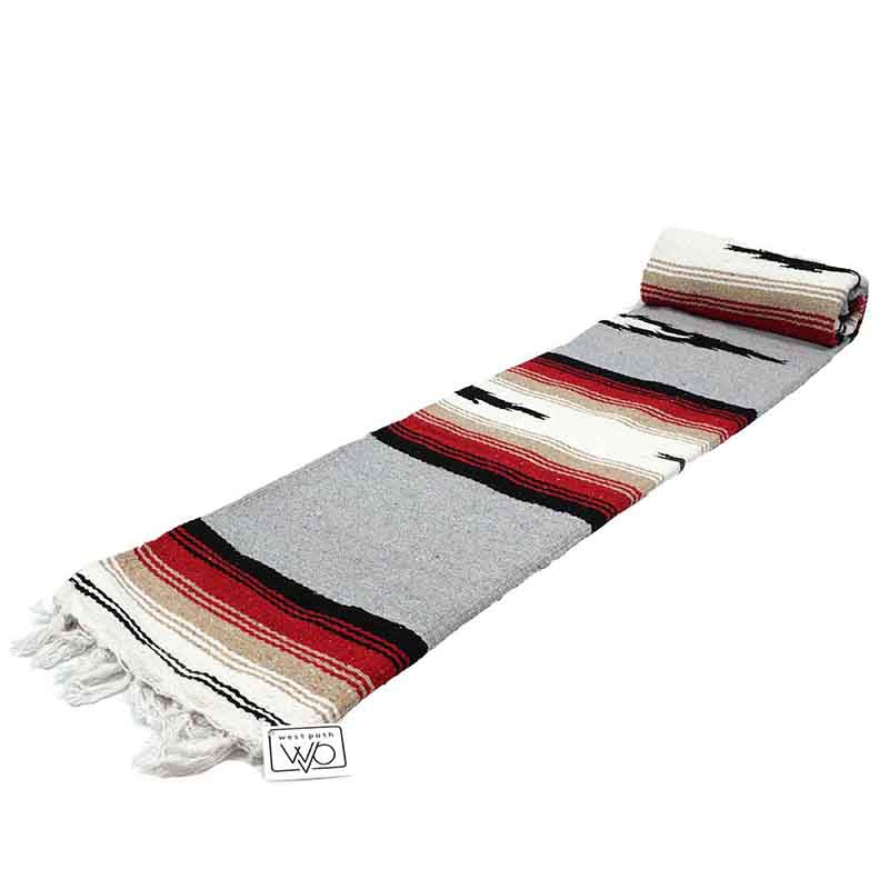 Grey Baja Mexican Diamond Yoga Blanket - Concordia Style Boutique