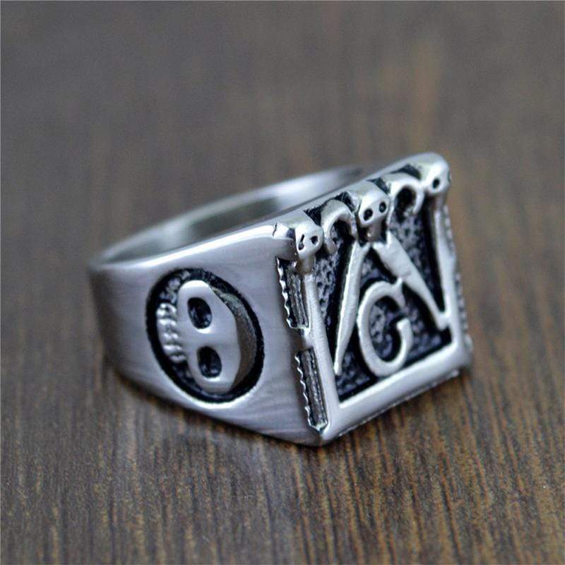 Classic Retro Stainless Steel Masonic Ring