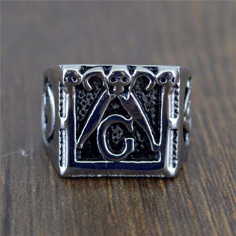 Classic Retro Stainless Steel Masonic Ring