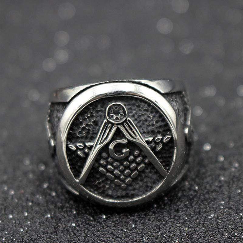 Classic Simple Stainless Steel Masonic Ring