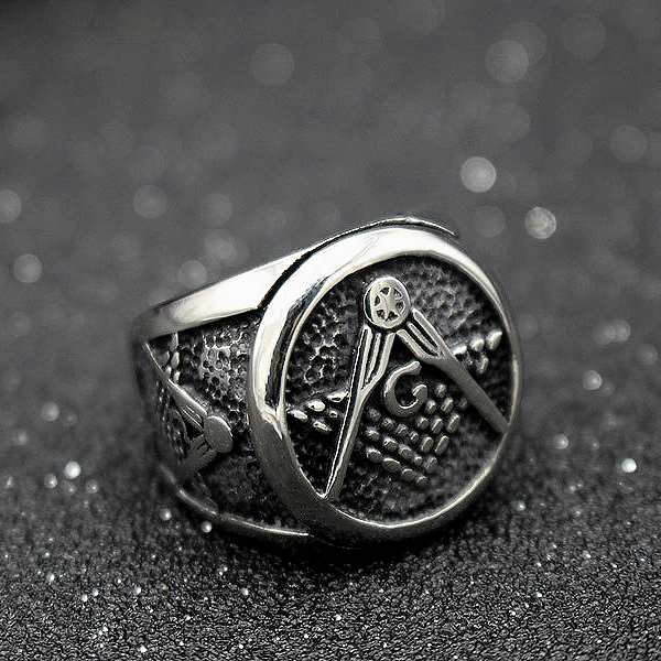 Classic Simple Stainless Steel Masonic Ring