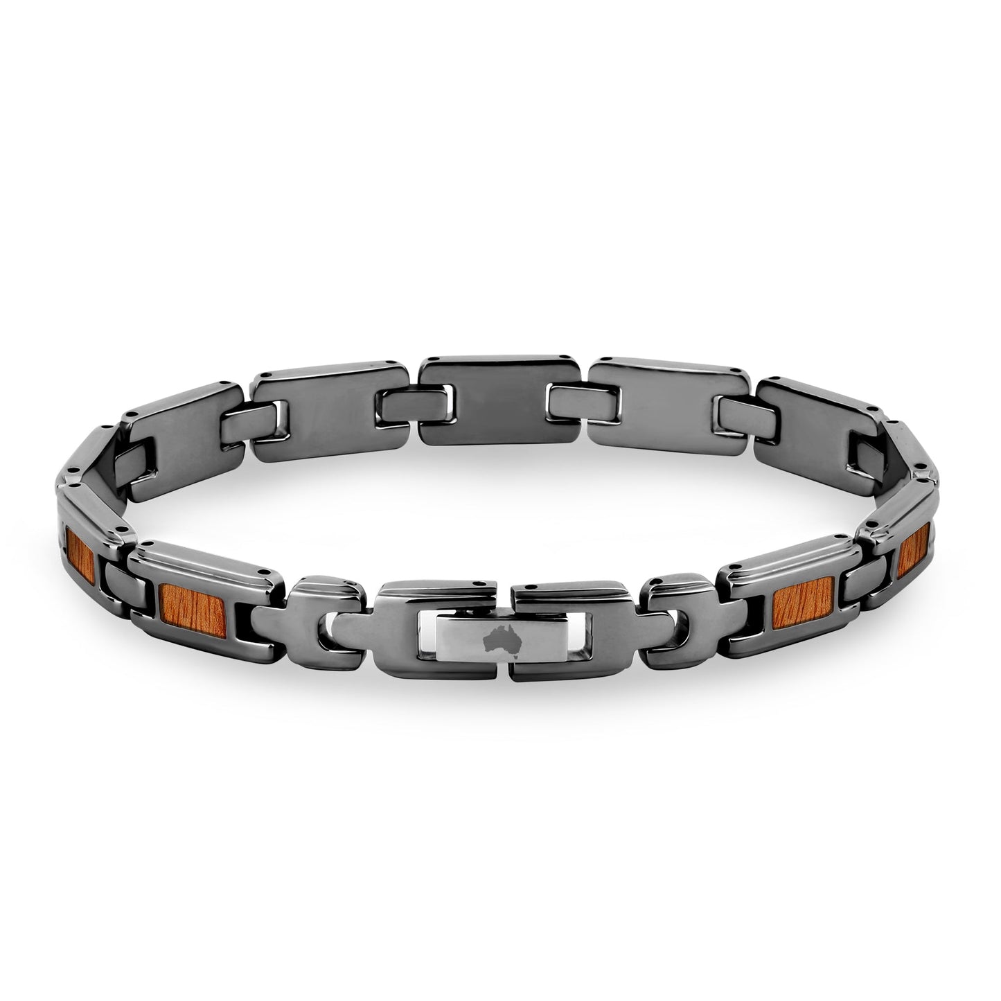 Gum Burl Ladies Link Bracelet - Gunmetal