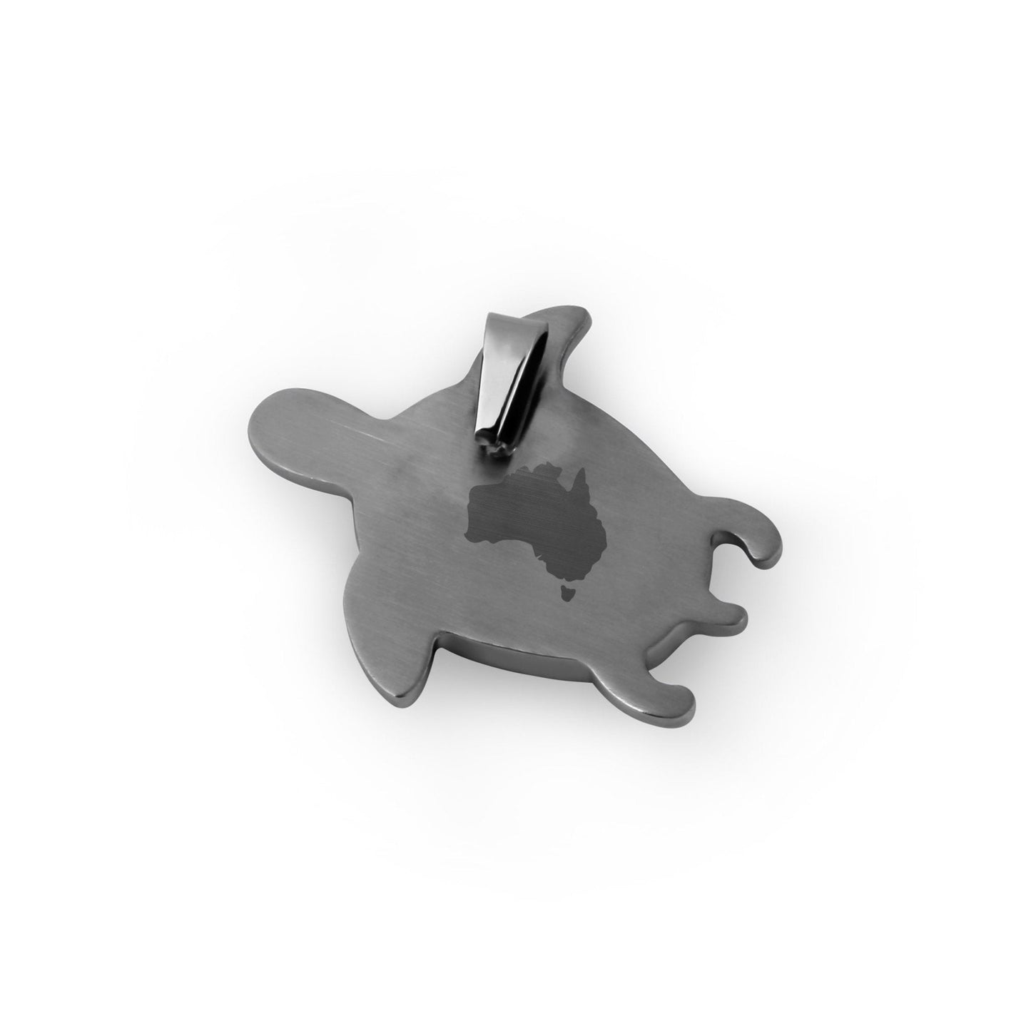 Gum Burl Turtle Necklace - Gunmetal