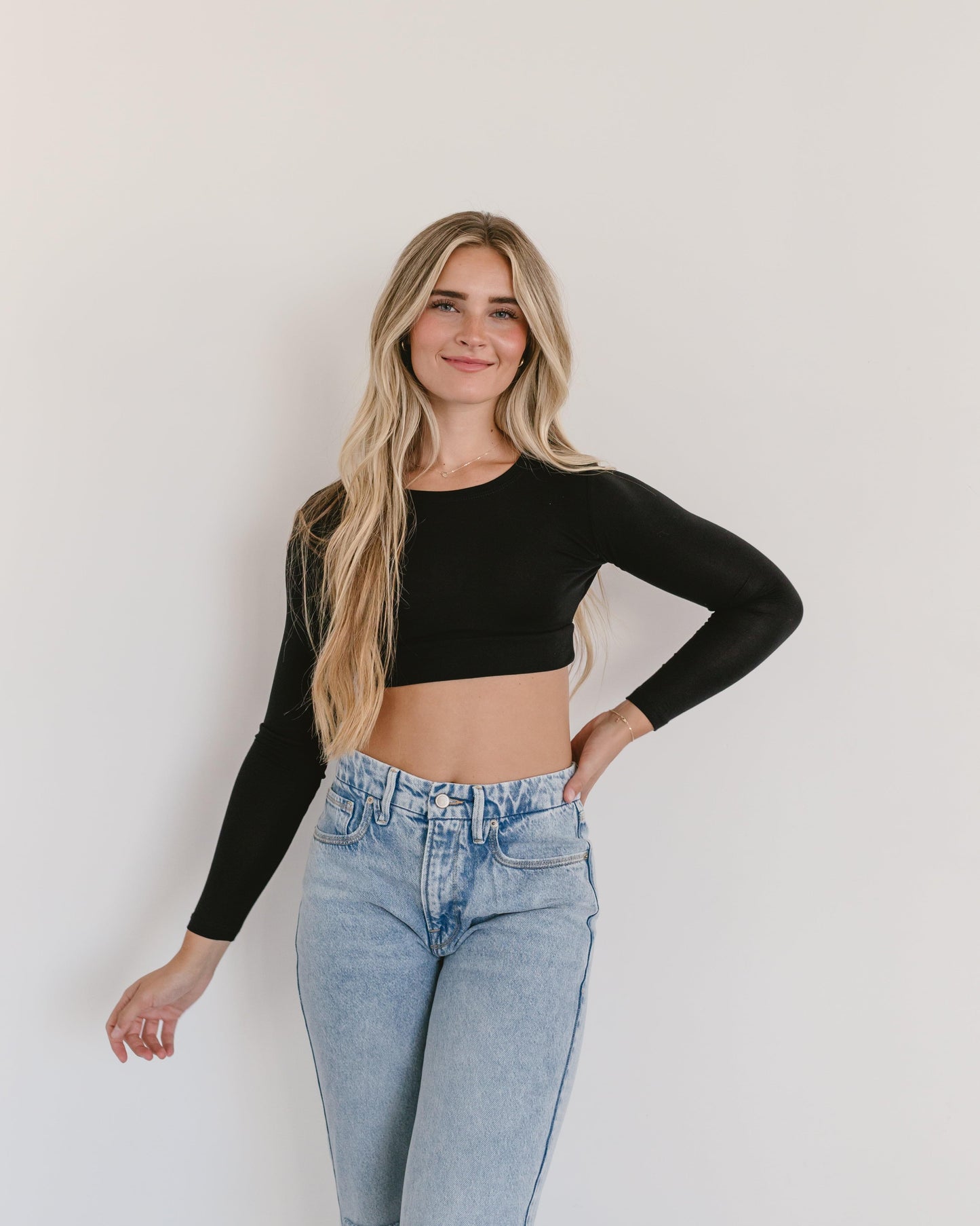 Crew Neck Long Sleeve Halftee - Concordia Style Boutique