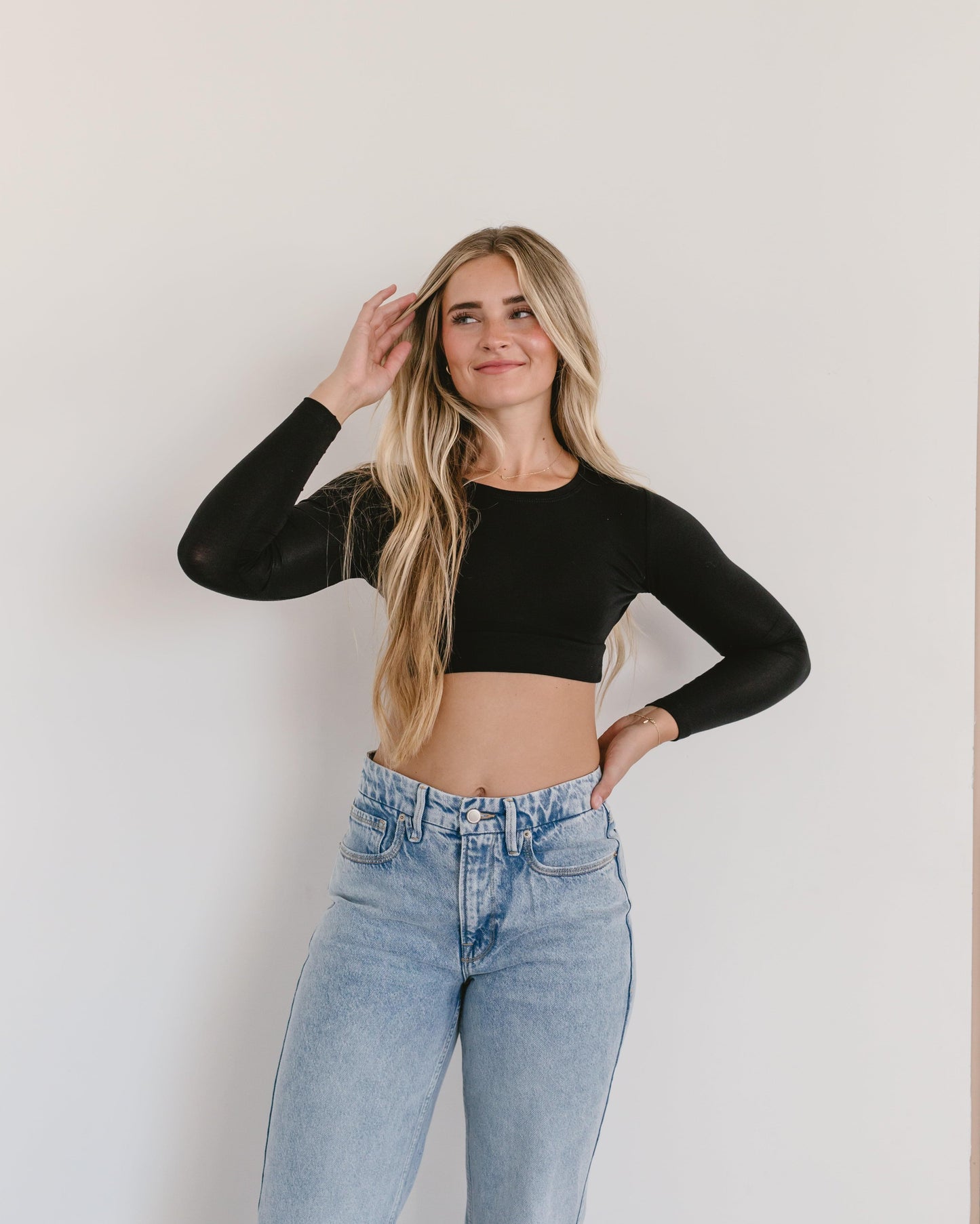 Crew Neck Long Sleeve Halftee - Concordia Style Boutique
