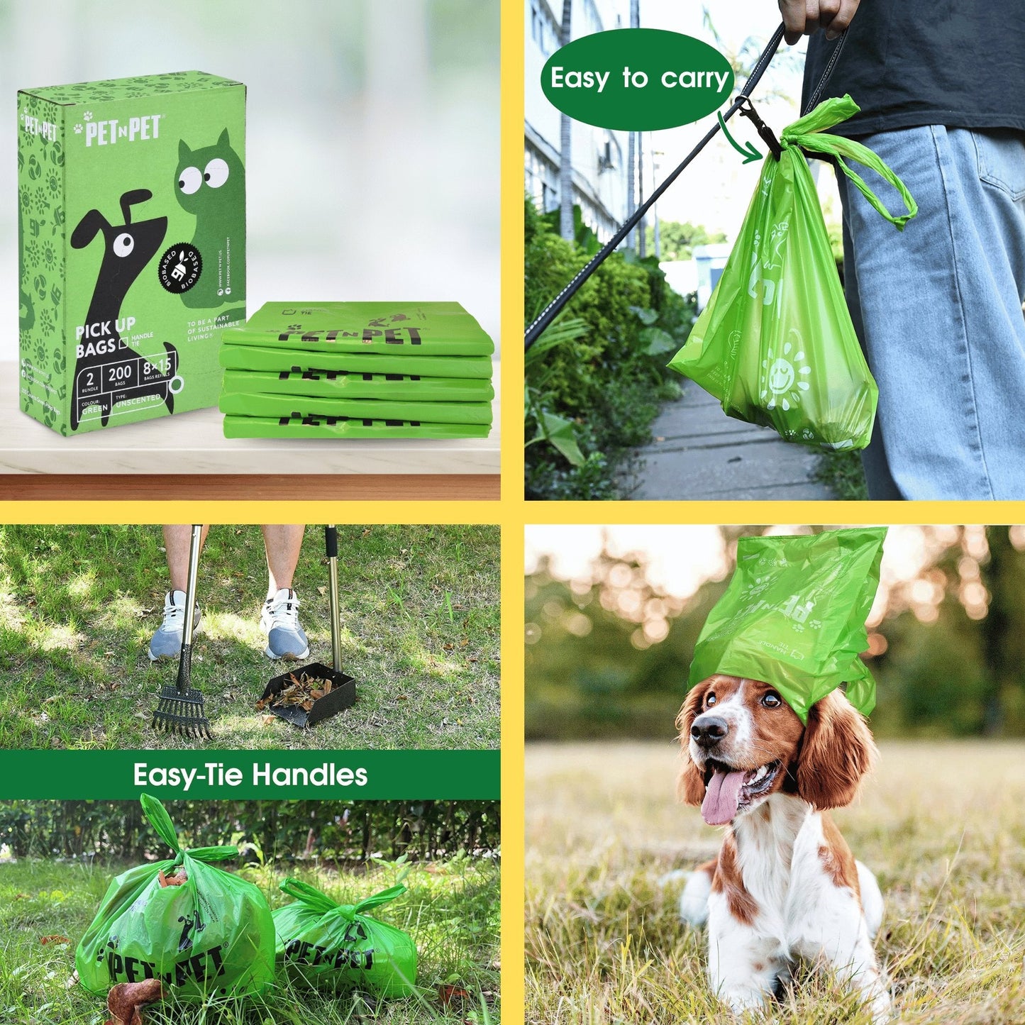 Handle Tie Dog Poop Bags 200