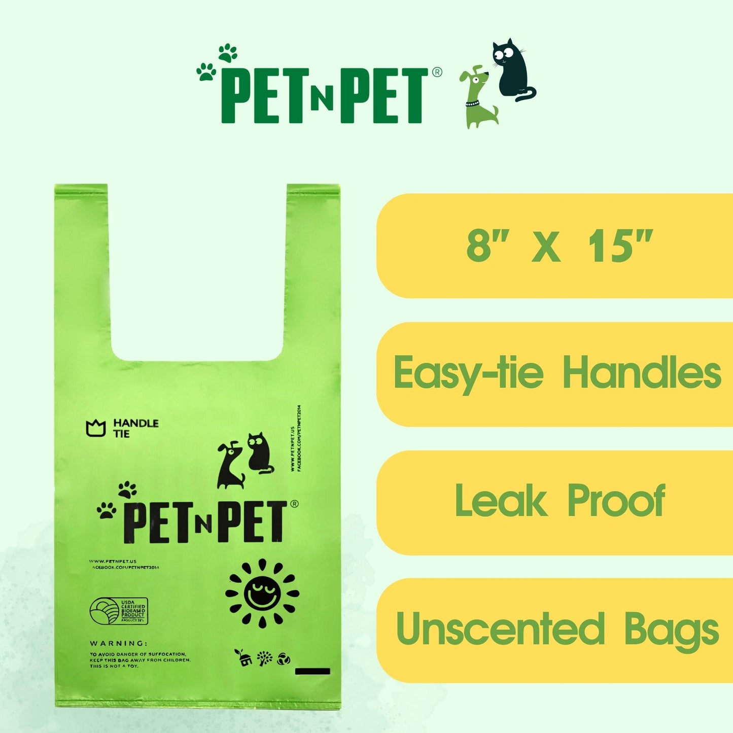 Handle Tie Dog Poop Bags 200