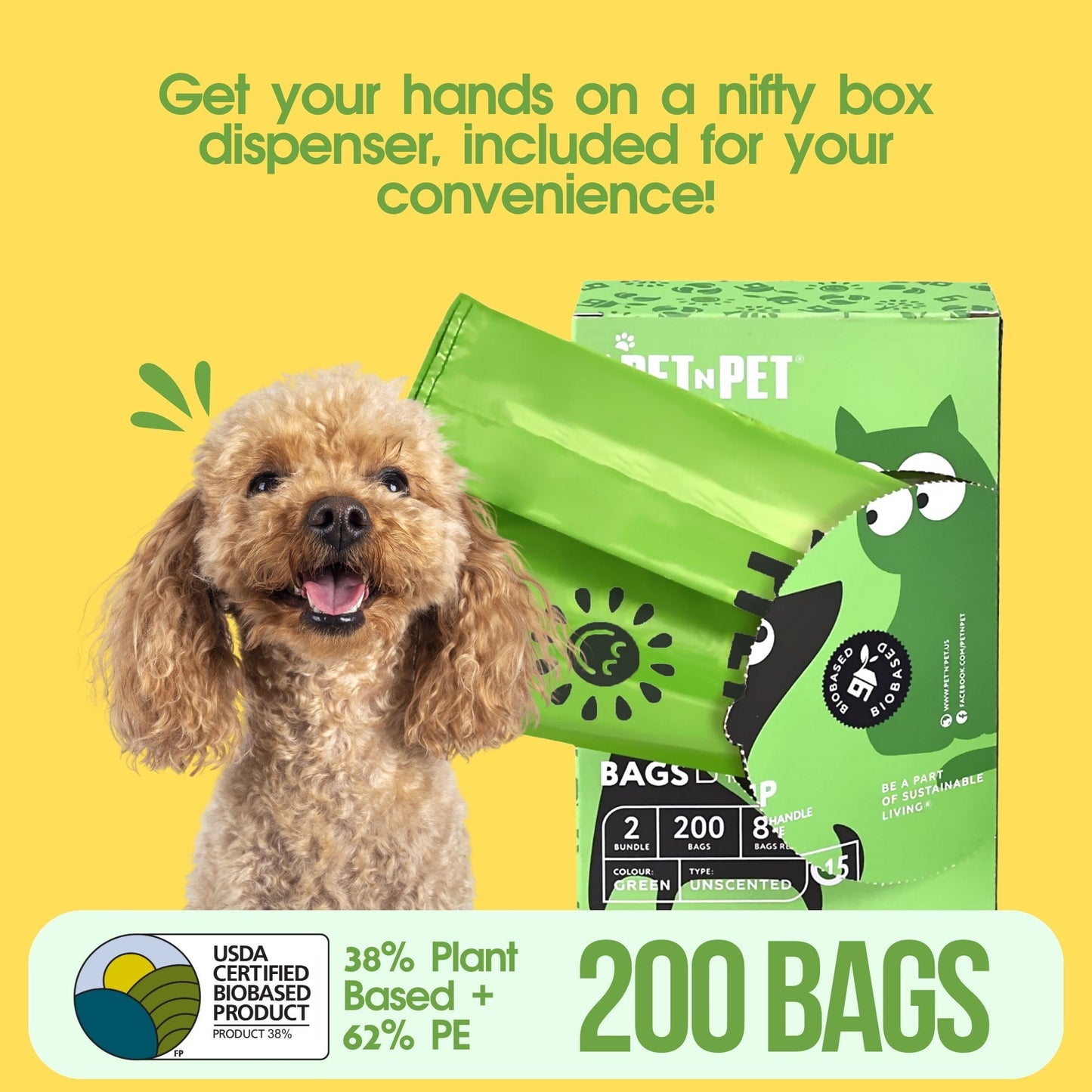 Handle Tie Dog Poop Bags 200
