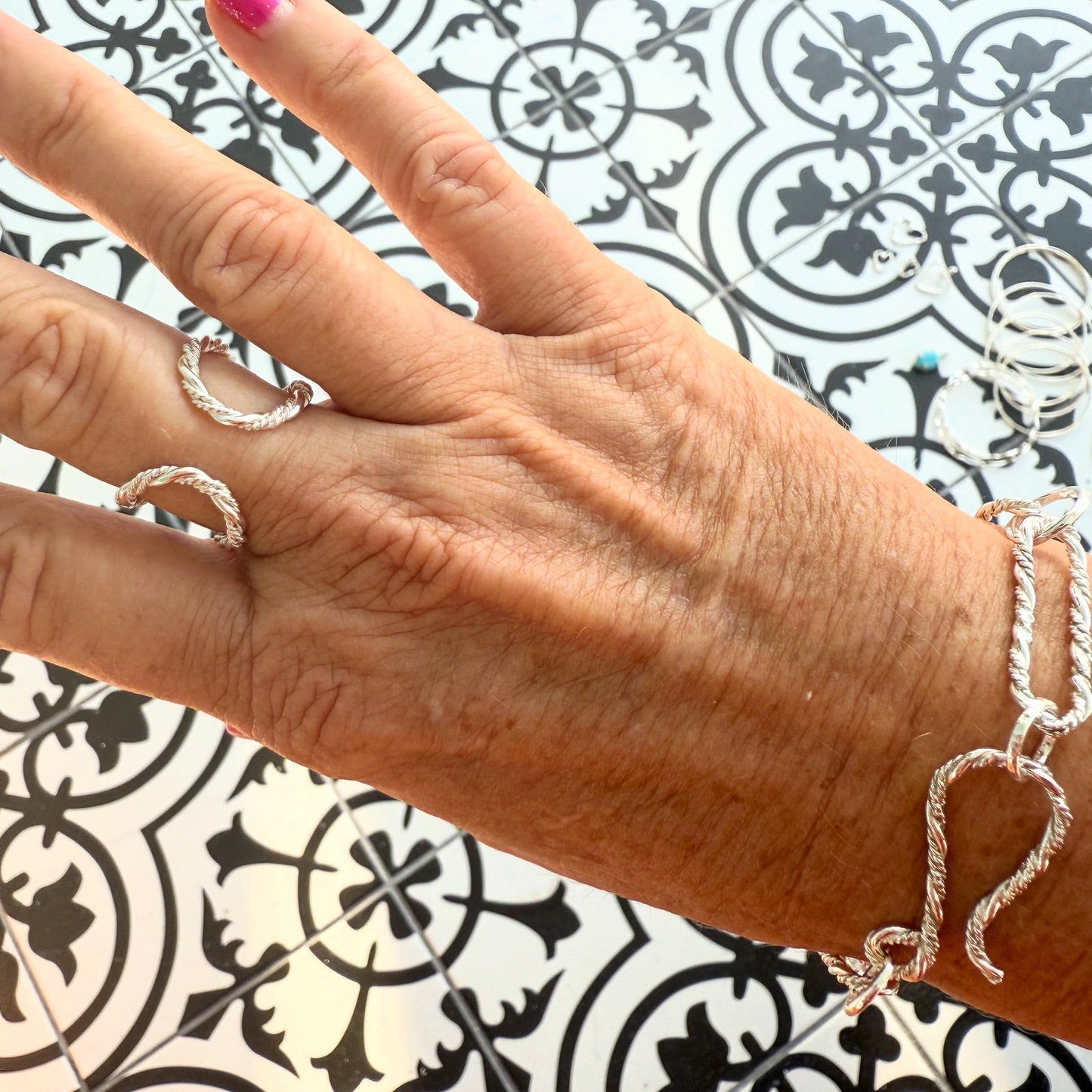 Sterling Silver Paperclip Bracelet