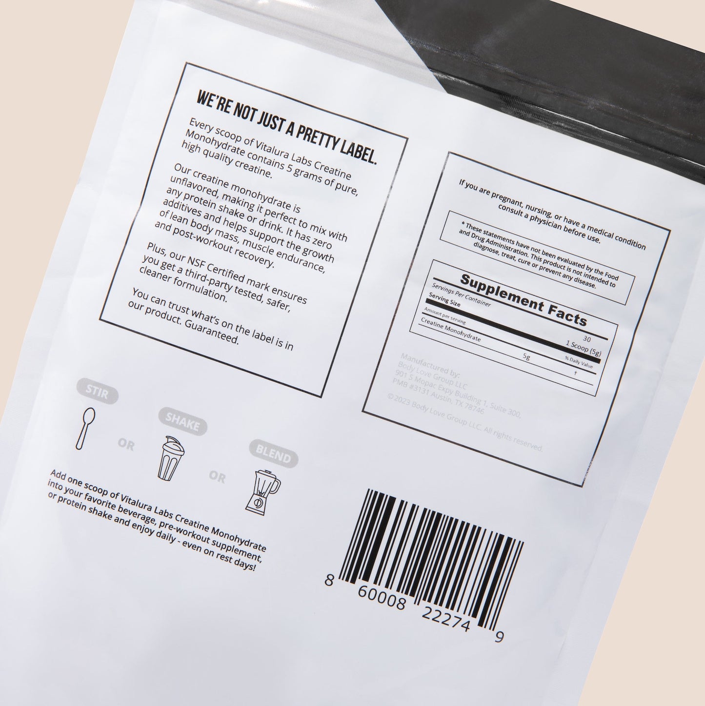 Unflavored Creatine Monohydrate - Concordia Style Boutique