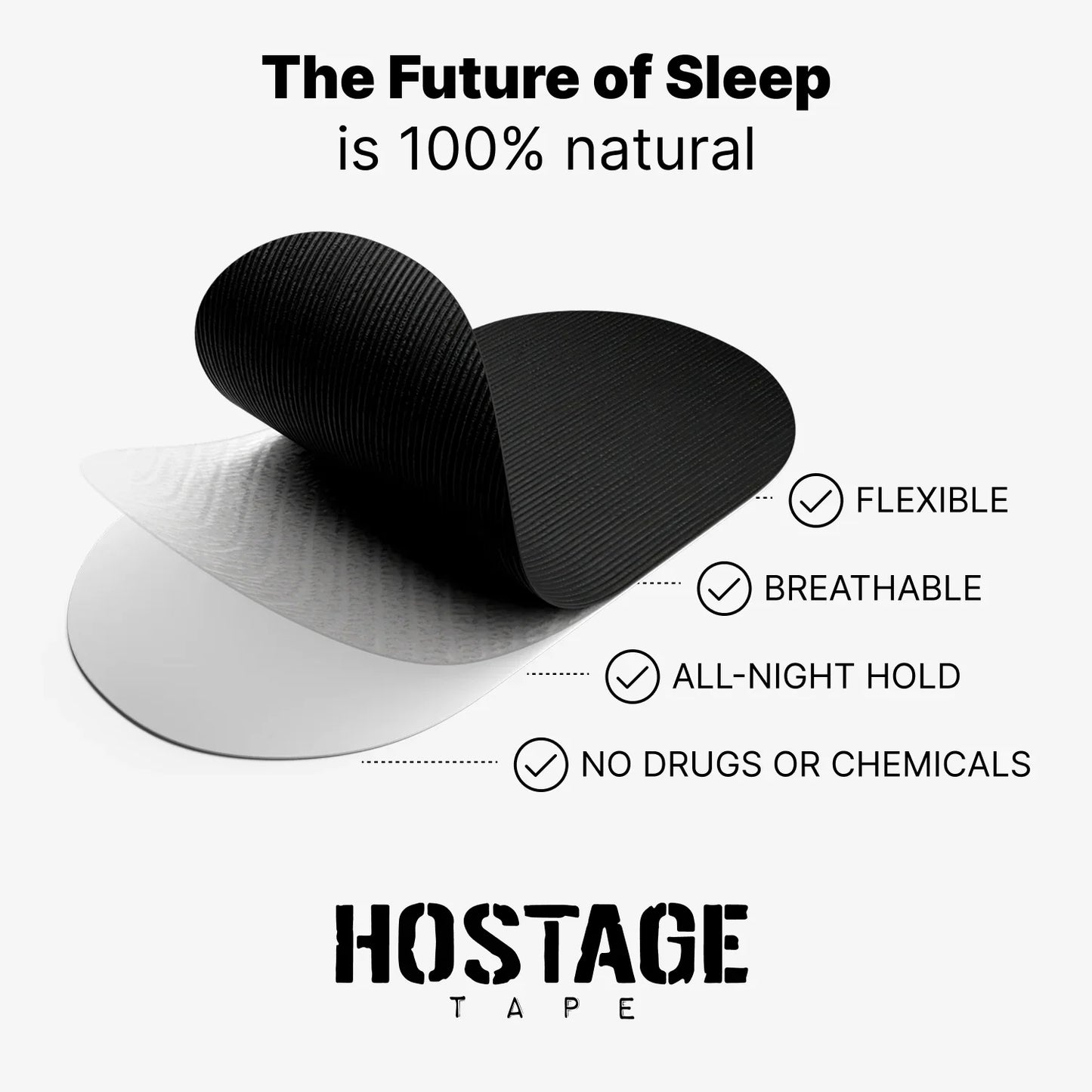 Hostage Mouth Tape - Reduces Snoring and; Enhances Sleep Quality