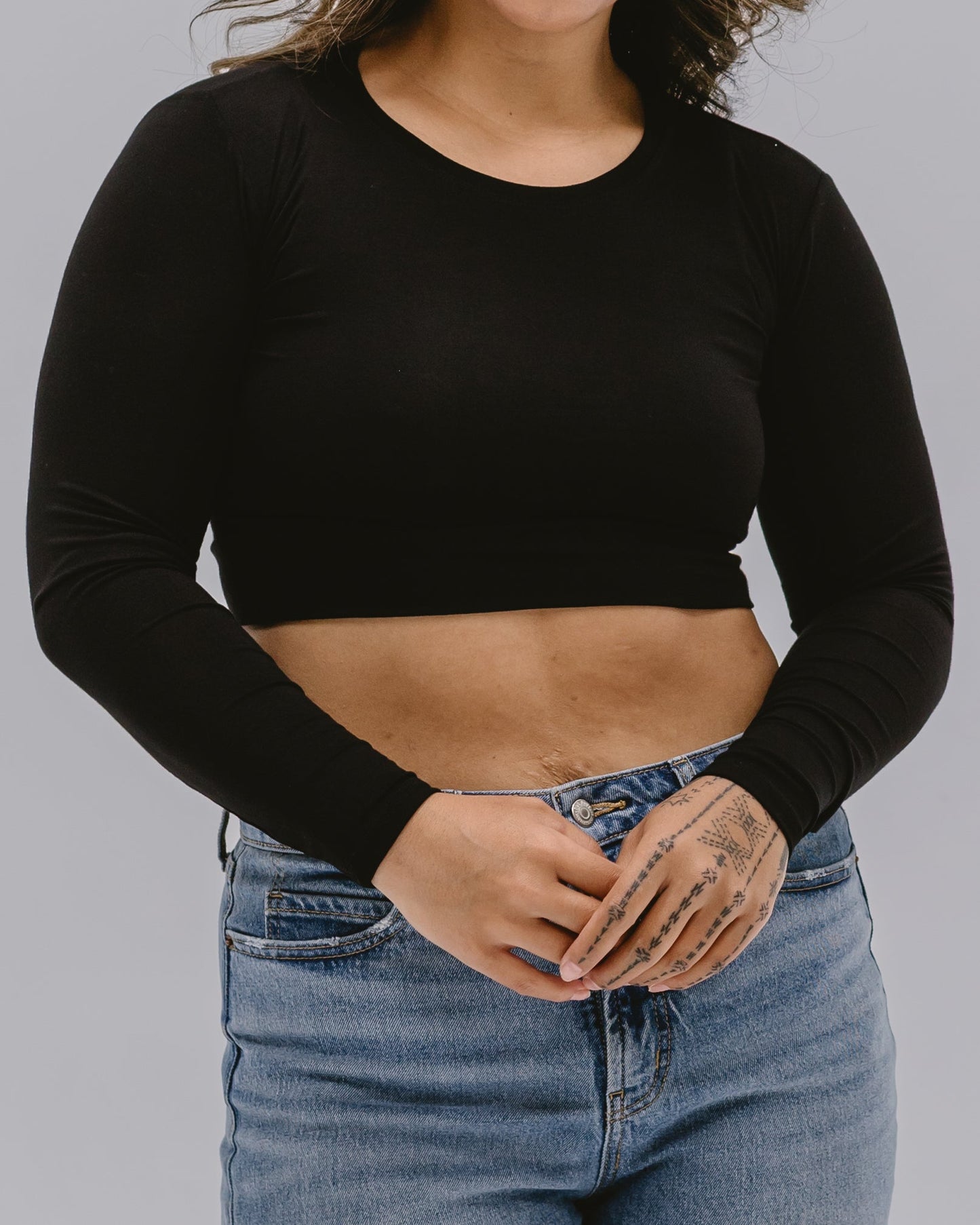 Crew Neck Long Sleeve Halftee - Concordia Style Boutique