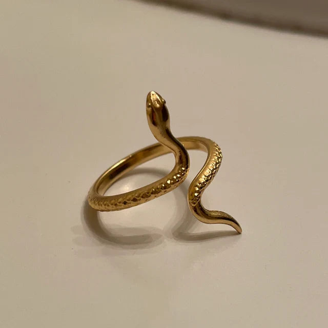 GOLD SNAKE RING (ADJUSTABLE) - Concordia Style Boutique