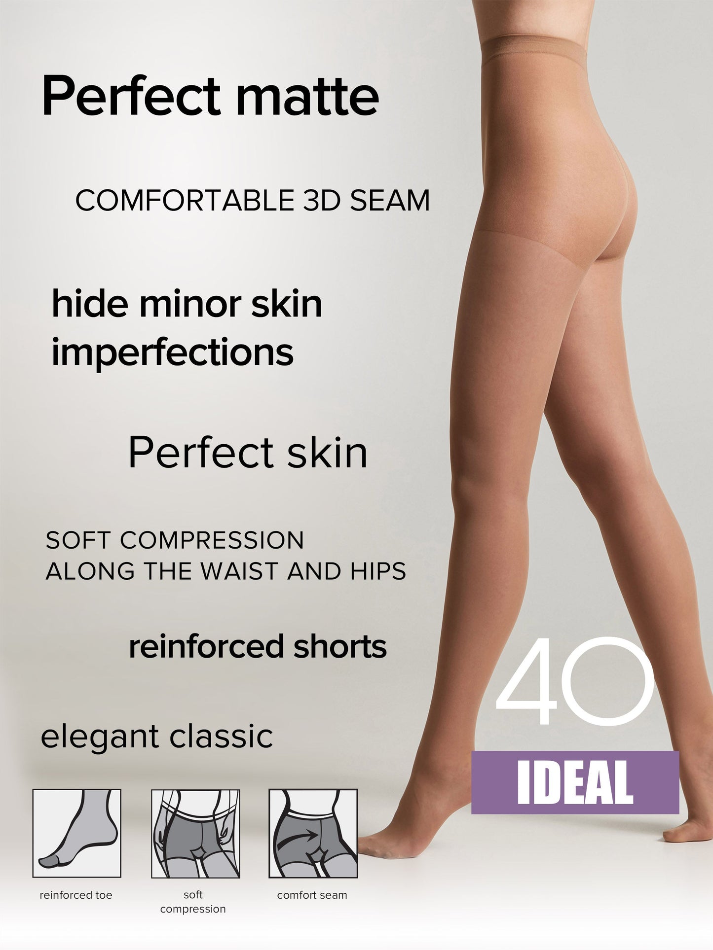 Tights Conte Ideal 40 Den - Ultimate Matt - Concordia Style Boutique