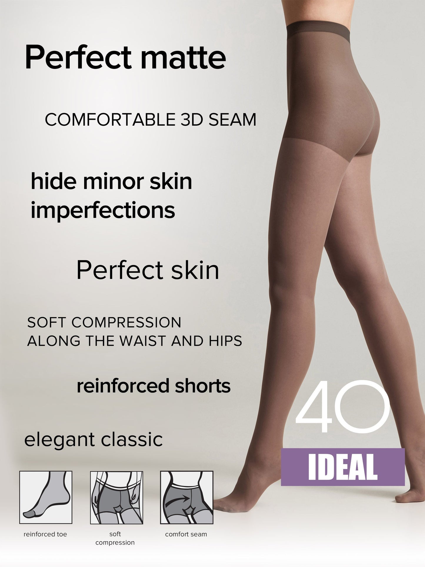 Tights Conte Ideal 40 Den - Ultimate Matt - Concordia Style Boutique