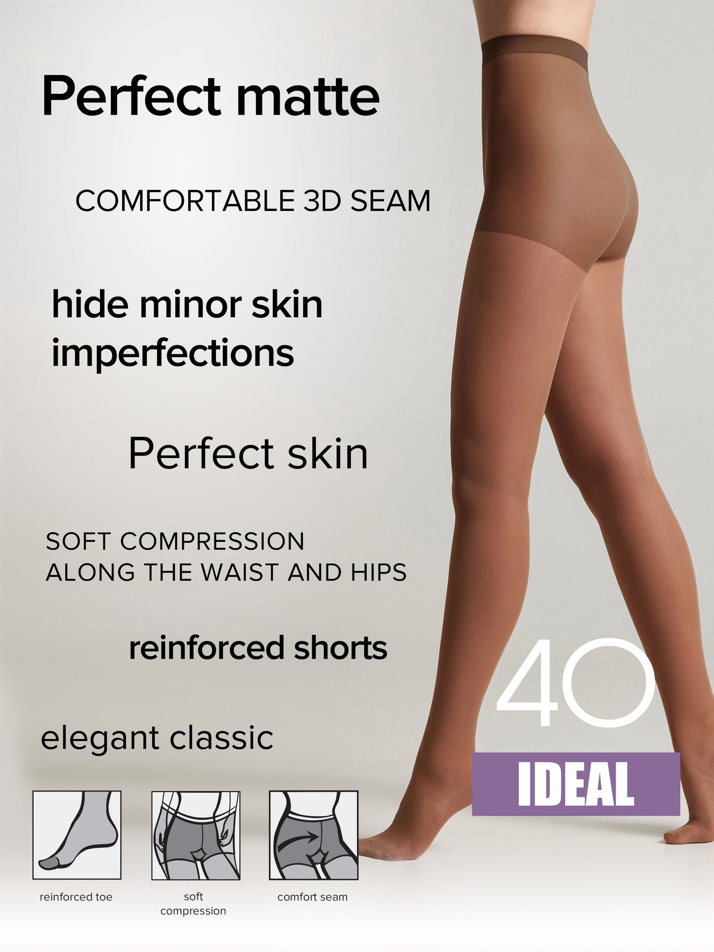 Tights Conte Ideal 40 Den - Ultimate Matt - Concordia Style Boutique