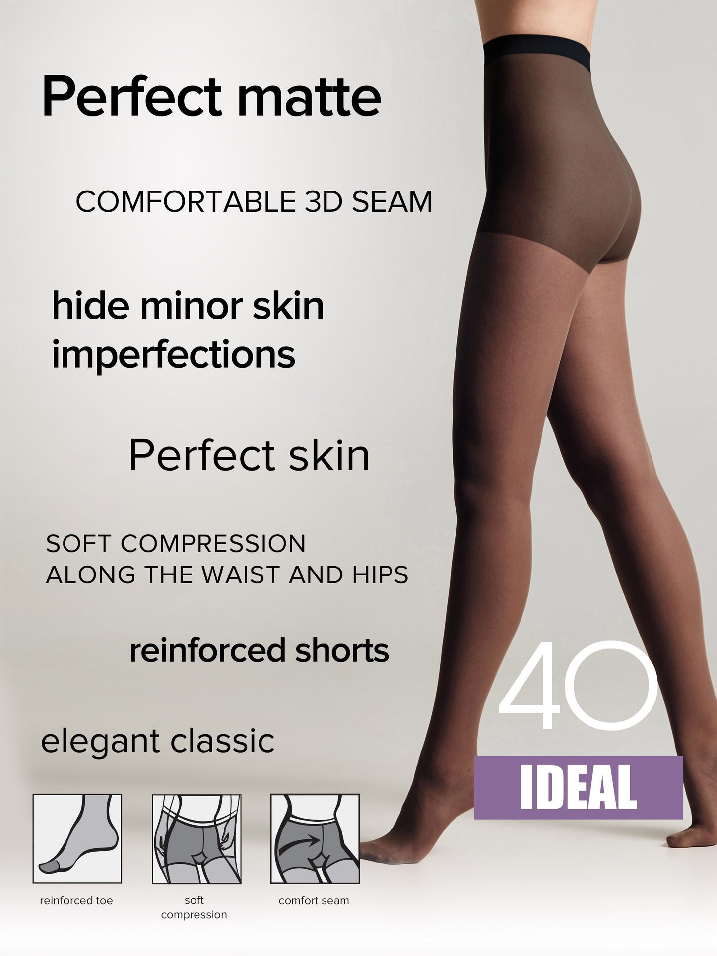 Tights Conte Ideal 40 Den - Ultimate Matt - Concordia Style Boutique