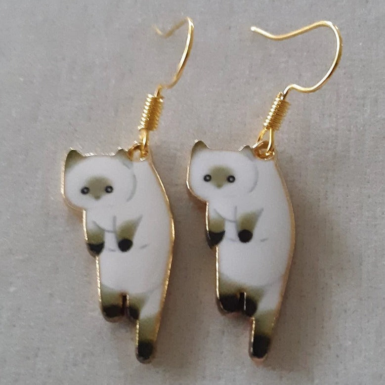 DANGLING CATS EARRINGS (PAIR) - Concordia Style Boutique