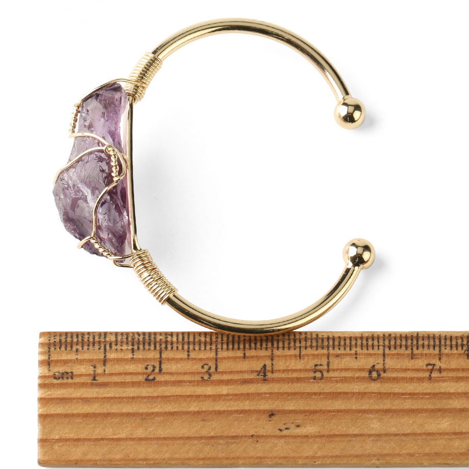 Amethyst Raw Crystal Bracelet - Calm Energy