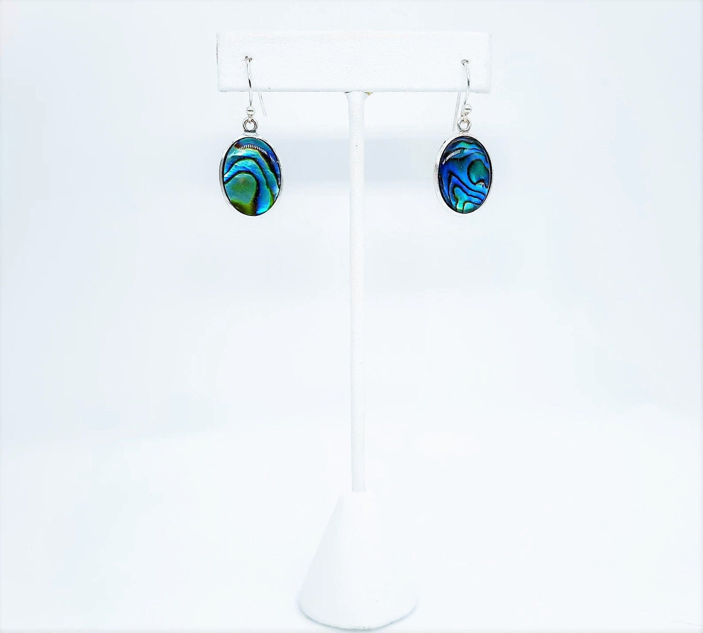 Abalone / Paua Seashell Oval Earrings