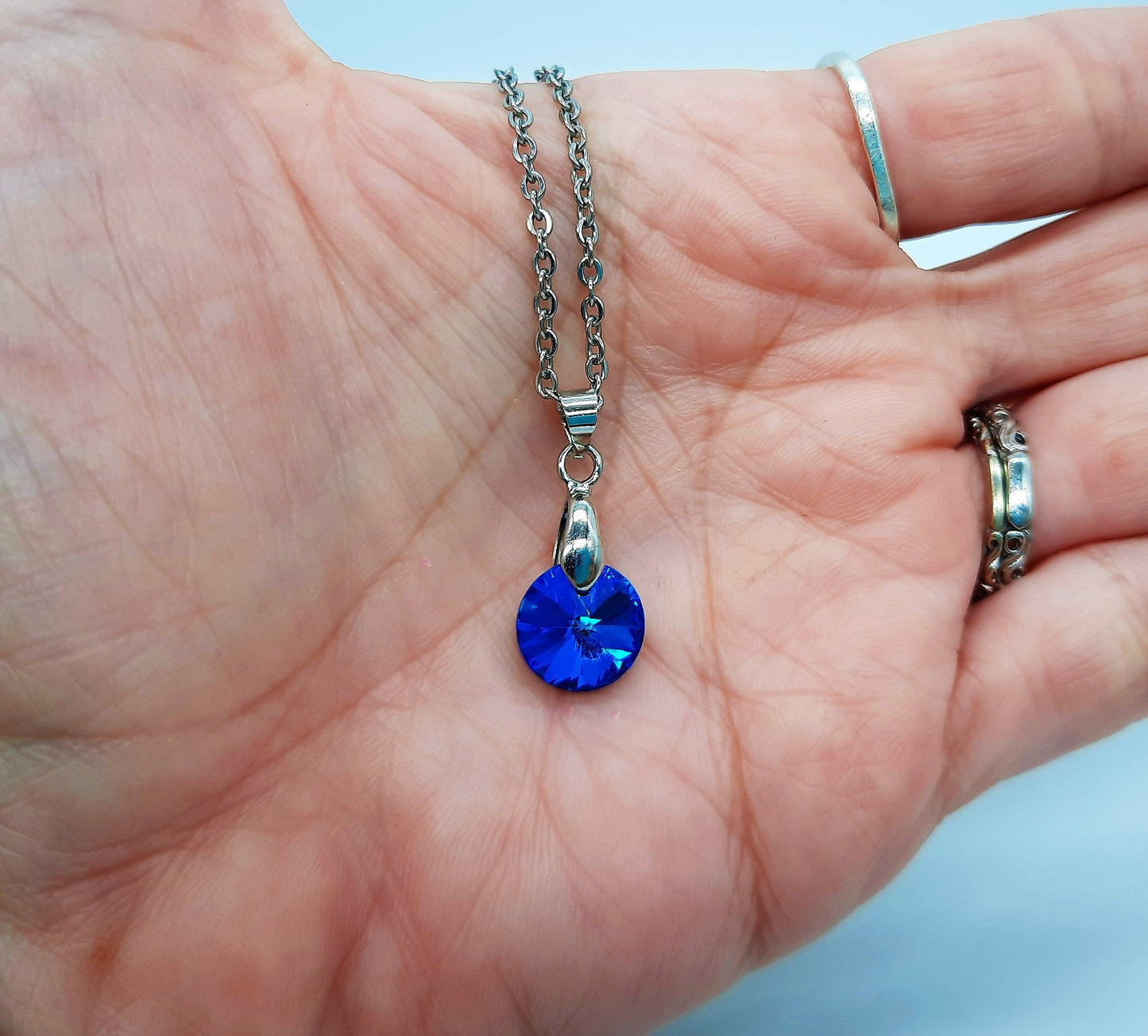 Bermuda Blue Rhinestone Necklace