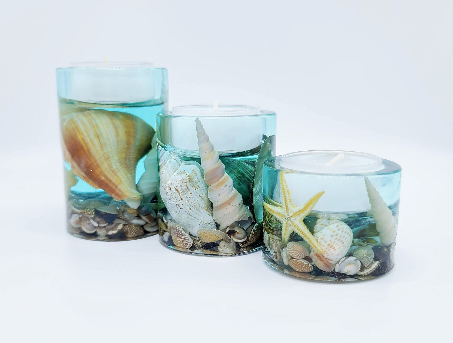 Round Seascape Candle Holder