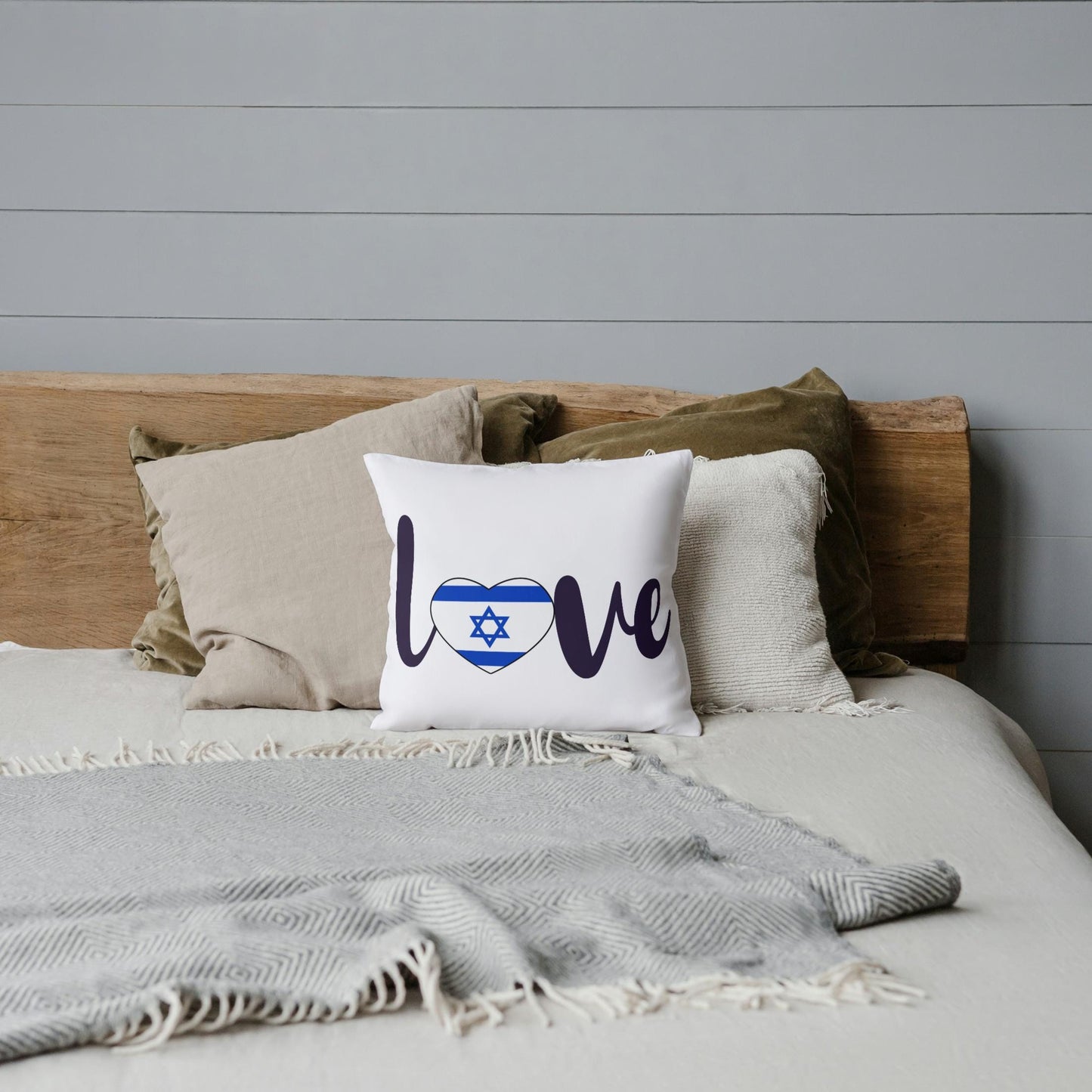 Love Israel Throw Pillow