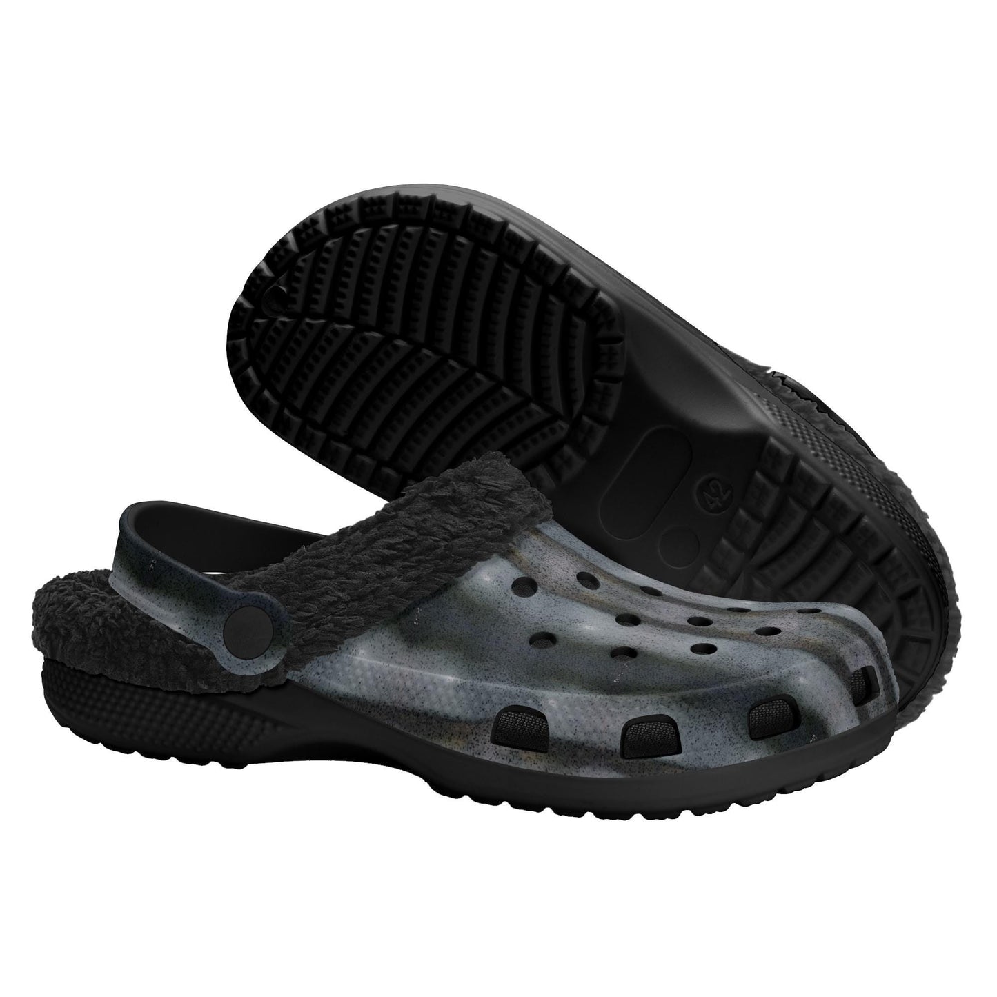 Adults Warm Black House Clogs for Winter- Fur Lined Garden Slippers - "The Alien" - Premium House Clogs from Concordia Style Boutique - Just $35.98! Shop now at Concordia Style Boutique