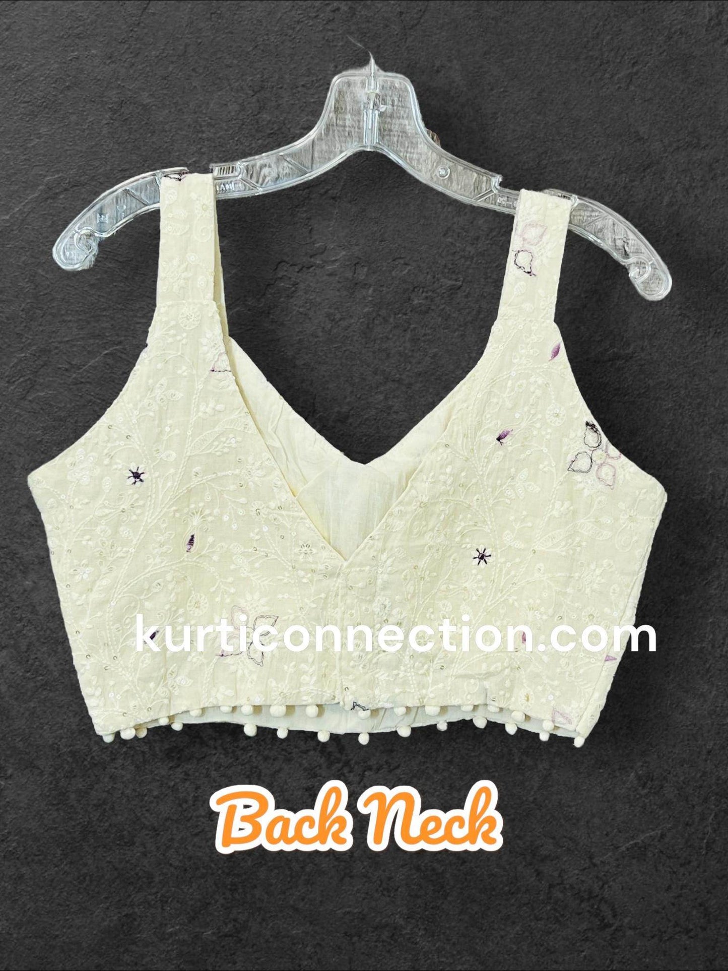 Cotton chikankari blouse