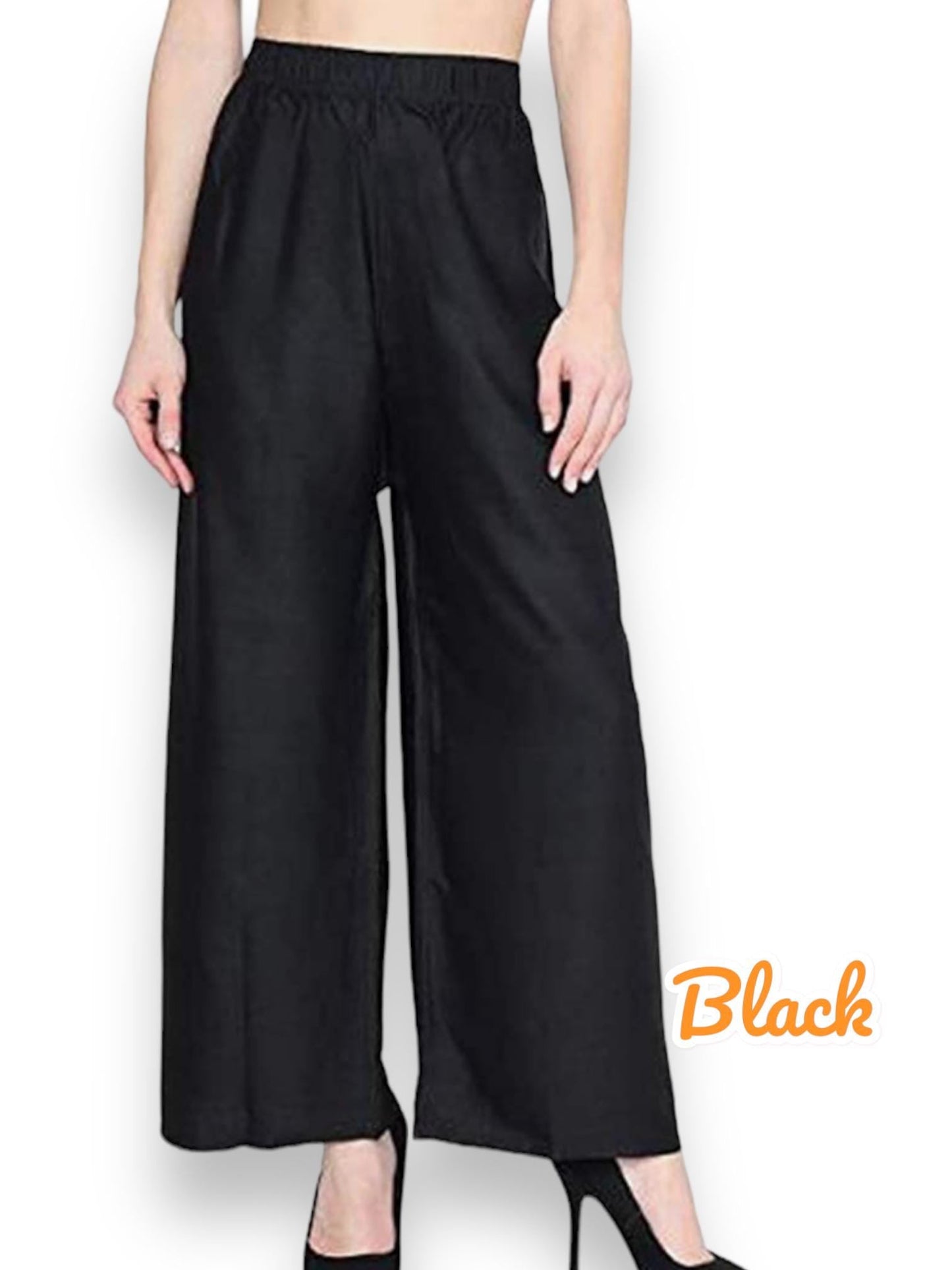 Black rayon palazzo