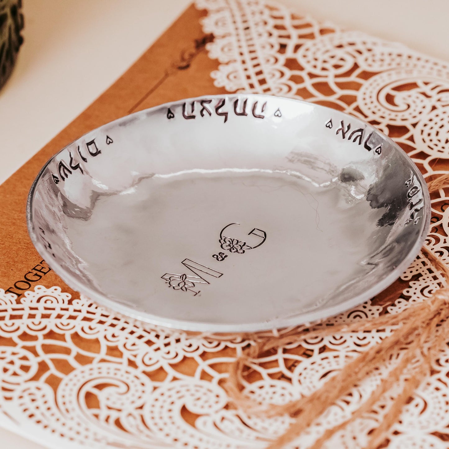 Sheva Brachot Trinket Dish for Bride and Groom