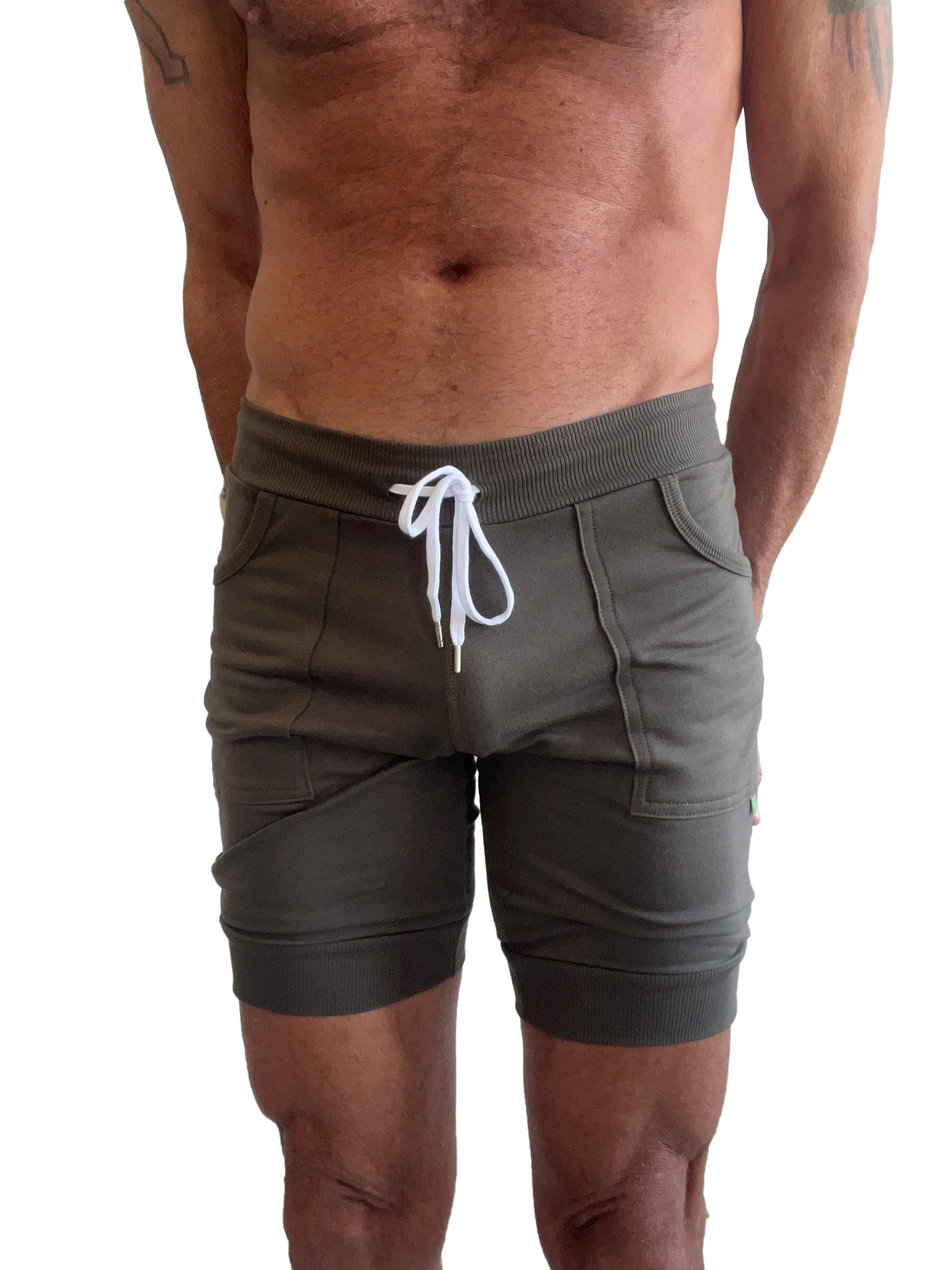 Cuffed Yoga Short (Army Green) - Concordia Style Boutique
