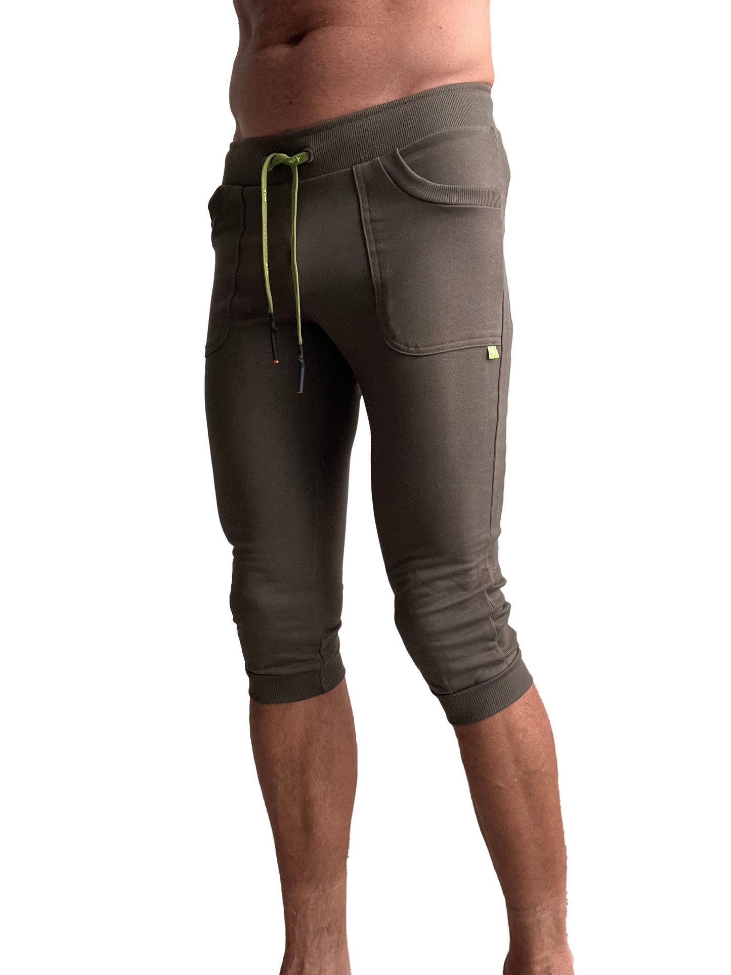 Cuffed Yoga Pants (Army Olive Green) - Concordia Style Boutique