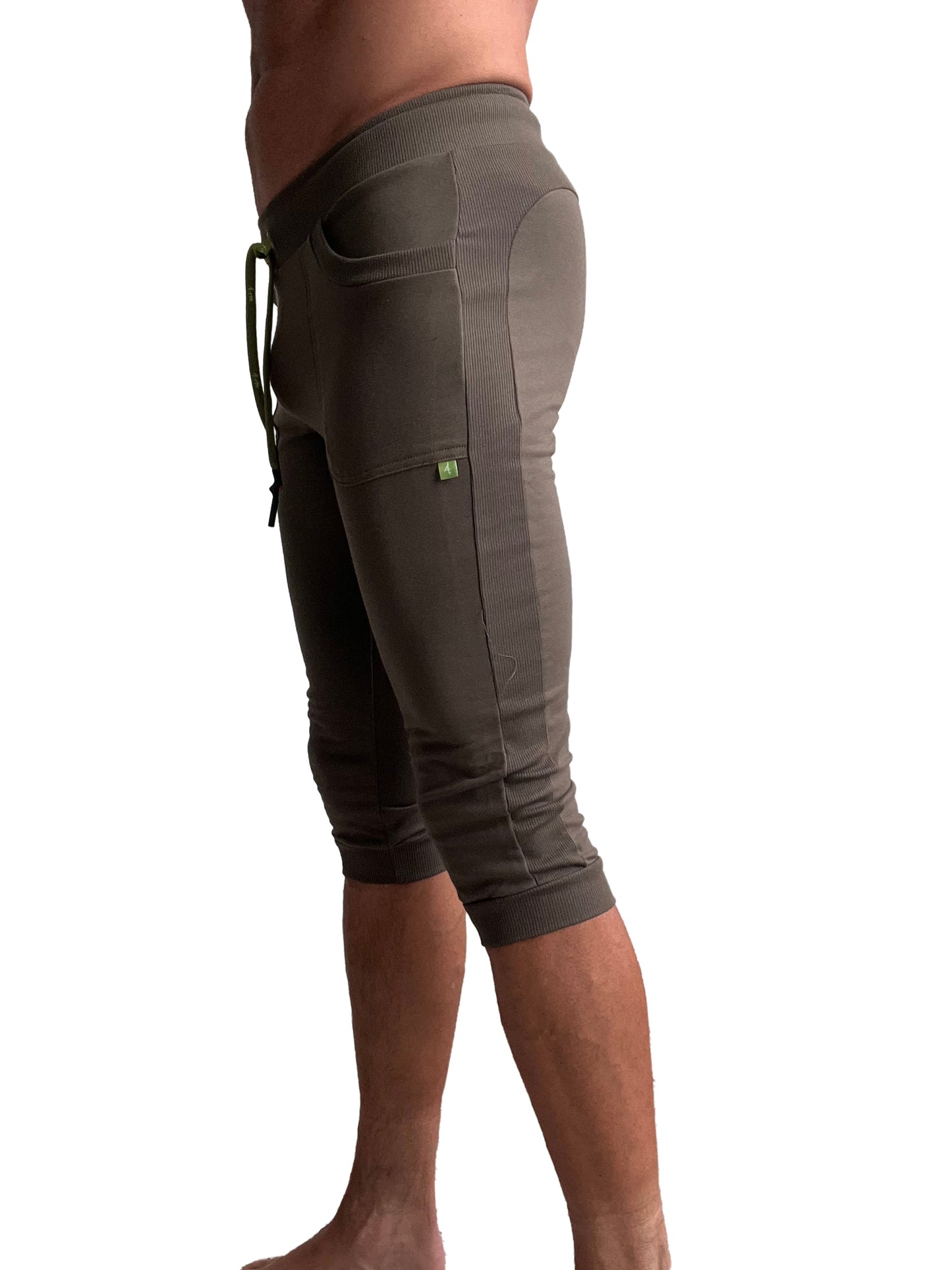Cuffed Yoga Pants (Army Olive Green) - Concordia Style Boutique