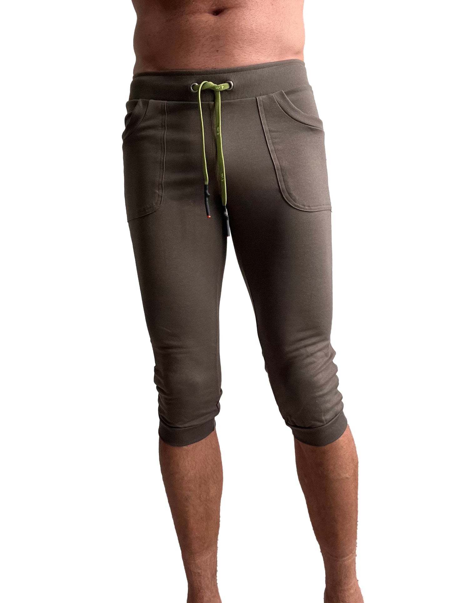 Cuffed Yoga Pants (Army Olive Green) - Concordia Style Boutique