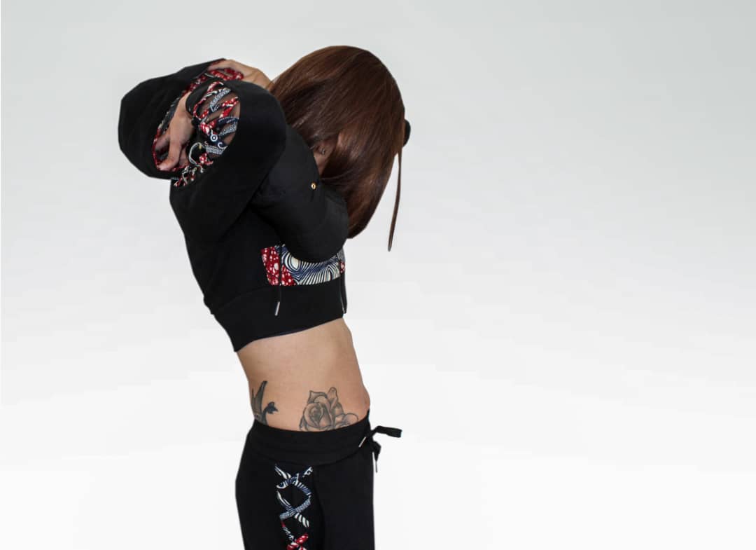 Awa African print cropped hoodie - Concordia Style Boutique