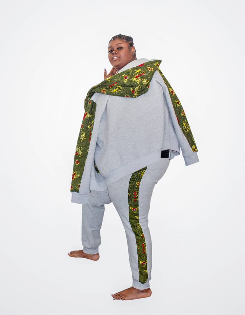 Kente green African joggers| Unisex - Concordia Style Boutique