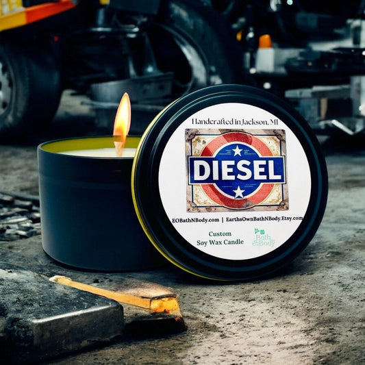 Diesel Fuel Scented Candle - 3 Sizes Available - Concordia Style Boutique
